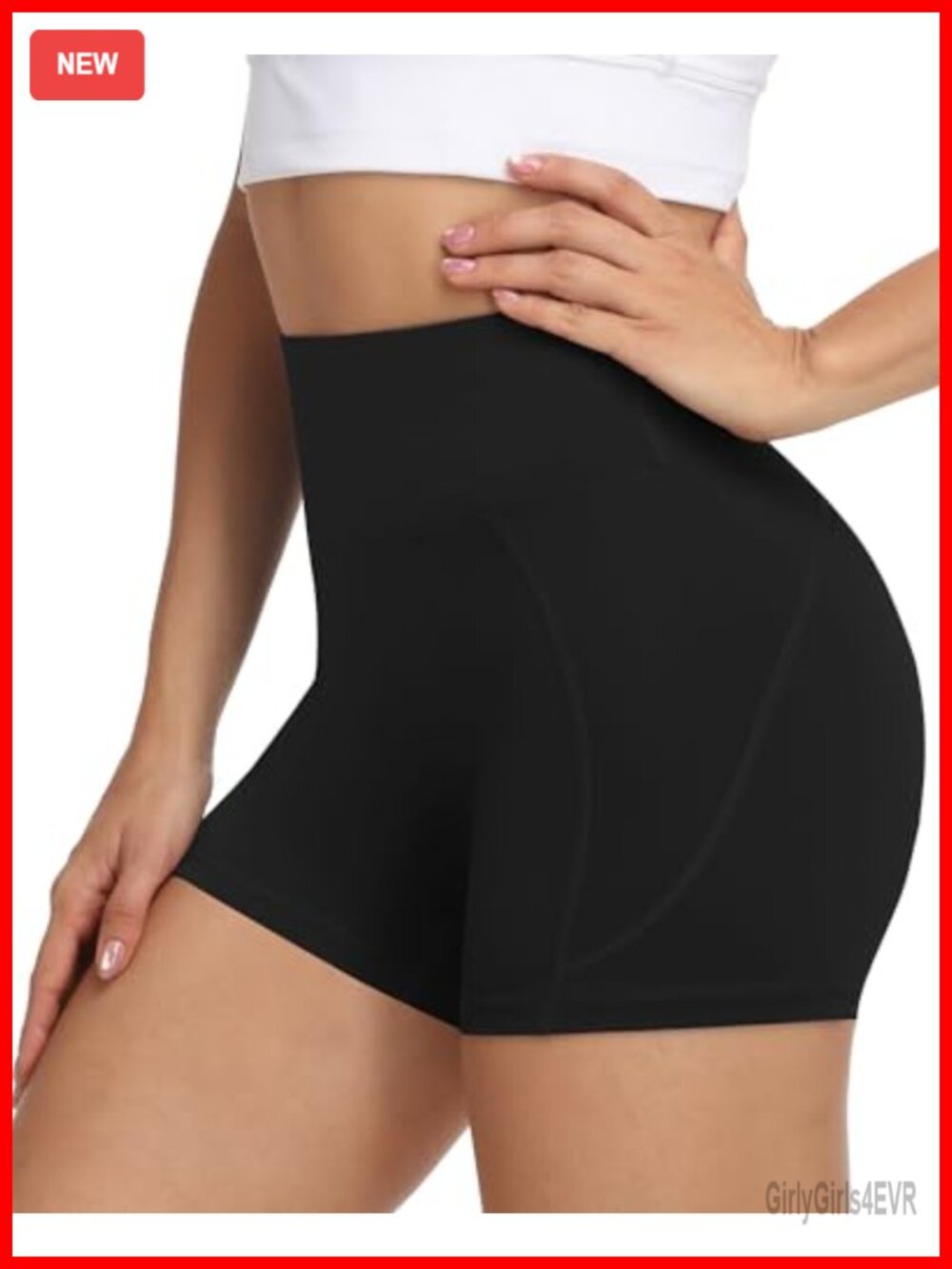 No Front Seam Biker Shorts High Waisted Tummy Control Yoga Workout
